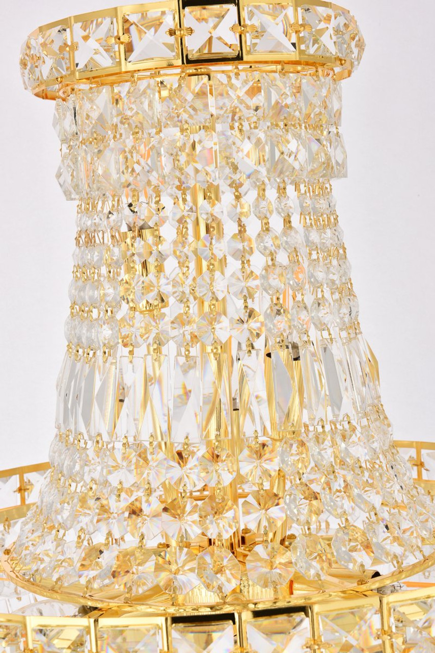 ELEGANT LIGHTING 2528D18G/RC  Tranquil 12-Light Dining Room, Gold