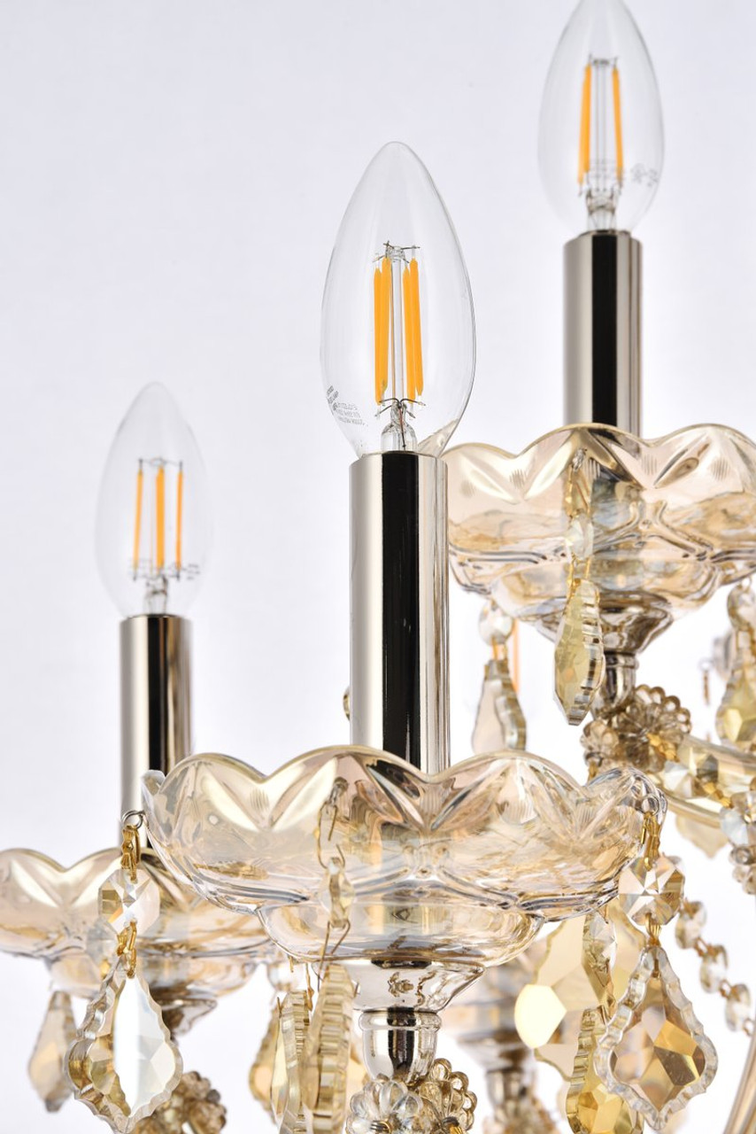 ELEGANT LIGHTING 2800D27GT-GT/RC  Maria Theresa 13-Light Dining Room, Golden Teak ELEGANT LIGHTING 2800D27GT-GT/RC  Maria Theresa 13-Light Dining Room, Golden Teak