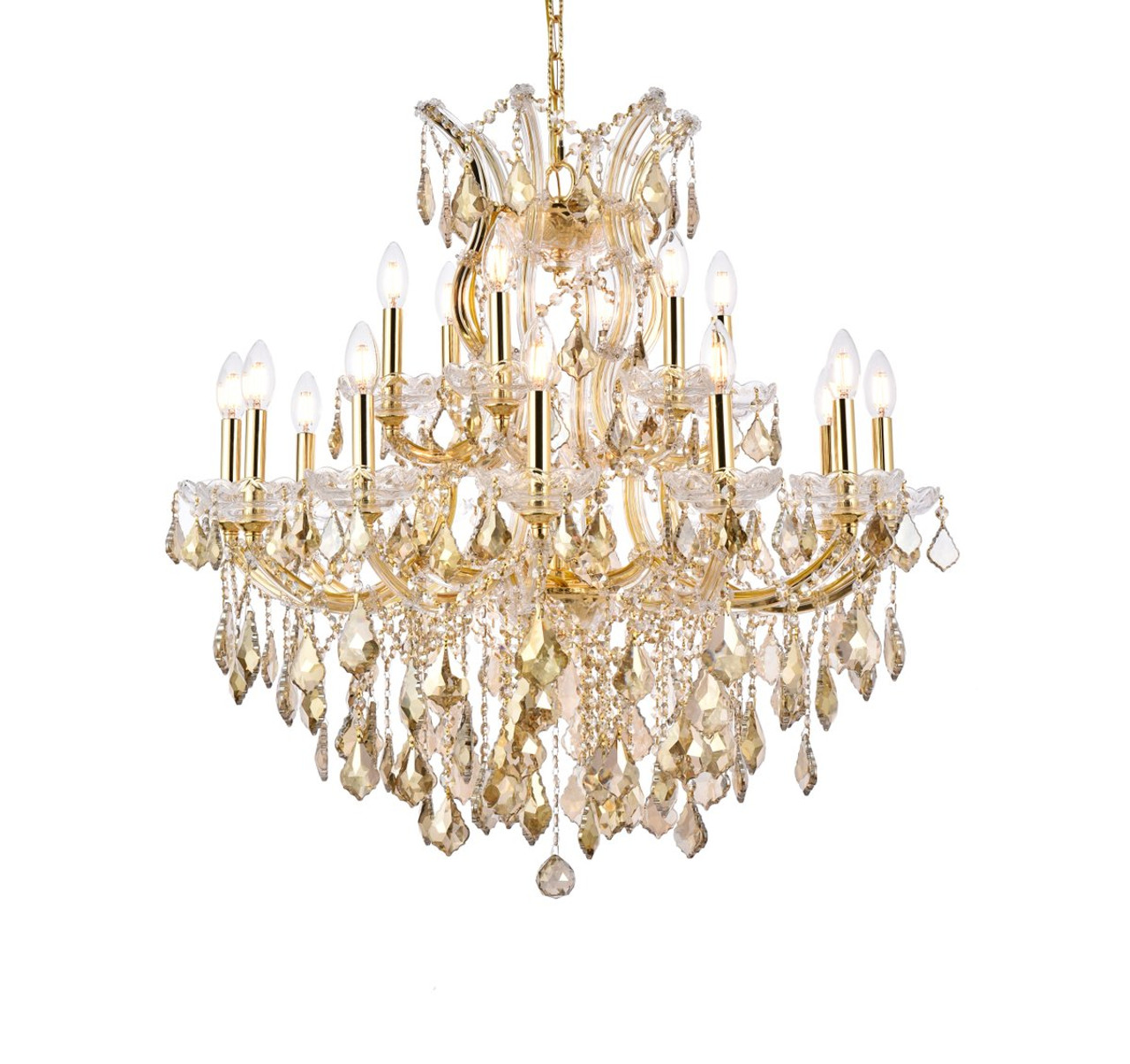 ELEGANT LIGHTING 2800D30G-GT/RC  Maria Theresa 19-Light Dining Room, Gold