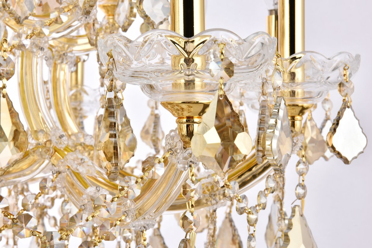 ELEGANT LIGHTING 2800D30G-GT/RC  Maria Theresa 19-Light Dining Room, Gold