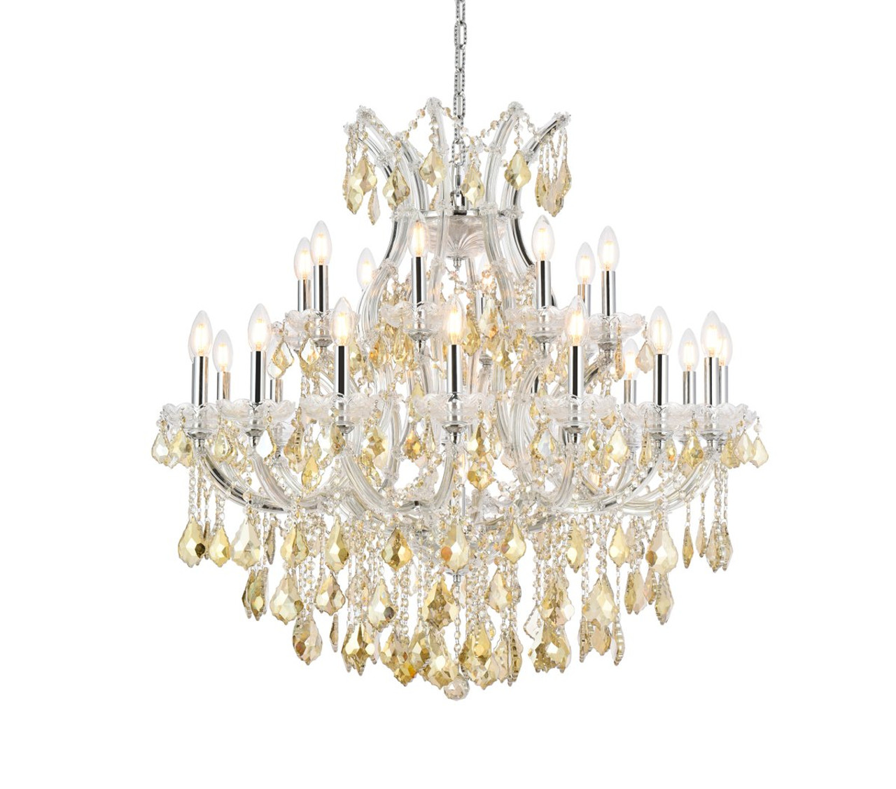 ELEGANT LIGHTING 2800D36C-GT/RC  Maria Theresa 24-Light Dining Room, Chrome