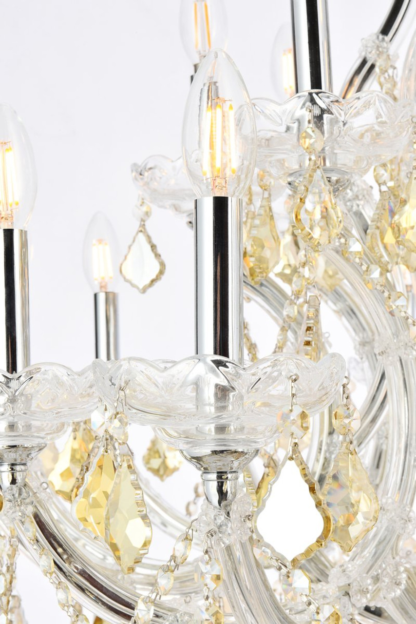 ELEGANT LIGHTING 2800D36C-GT/RC  Maria Theresa 24-Light Dining Room, Chrome