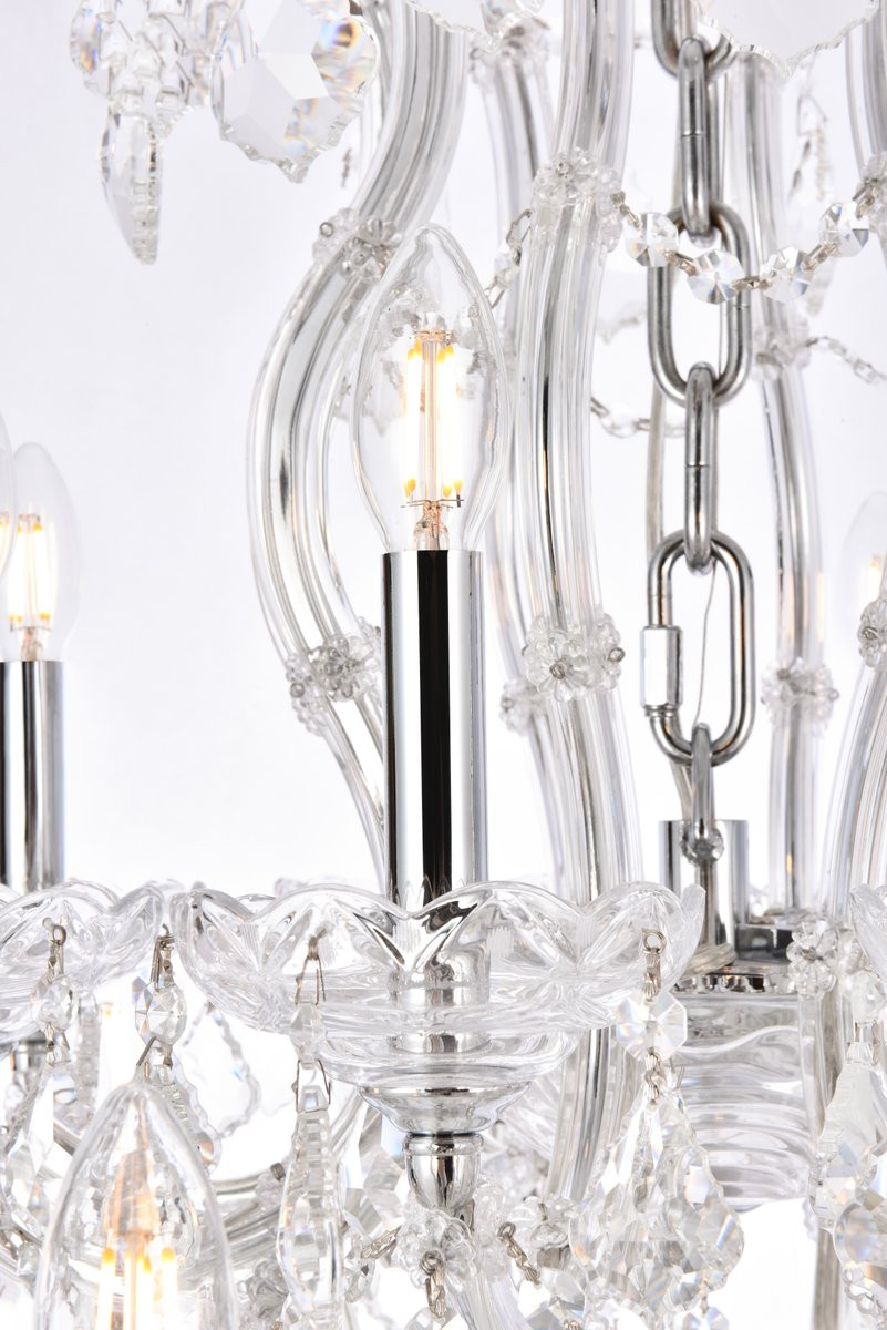 ELEGANT LIGHTING 2800G46C/RC  Maria Theresa 49-Light Foyer/Hallway, Chrome