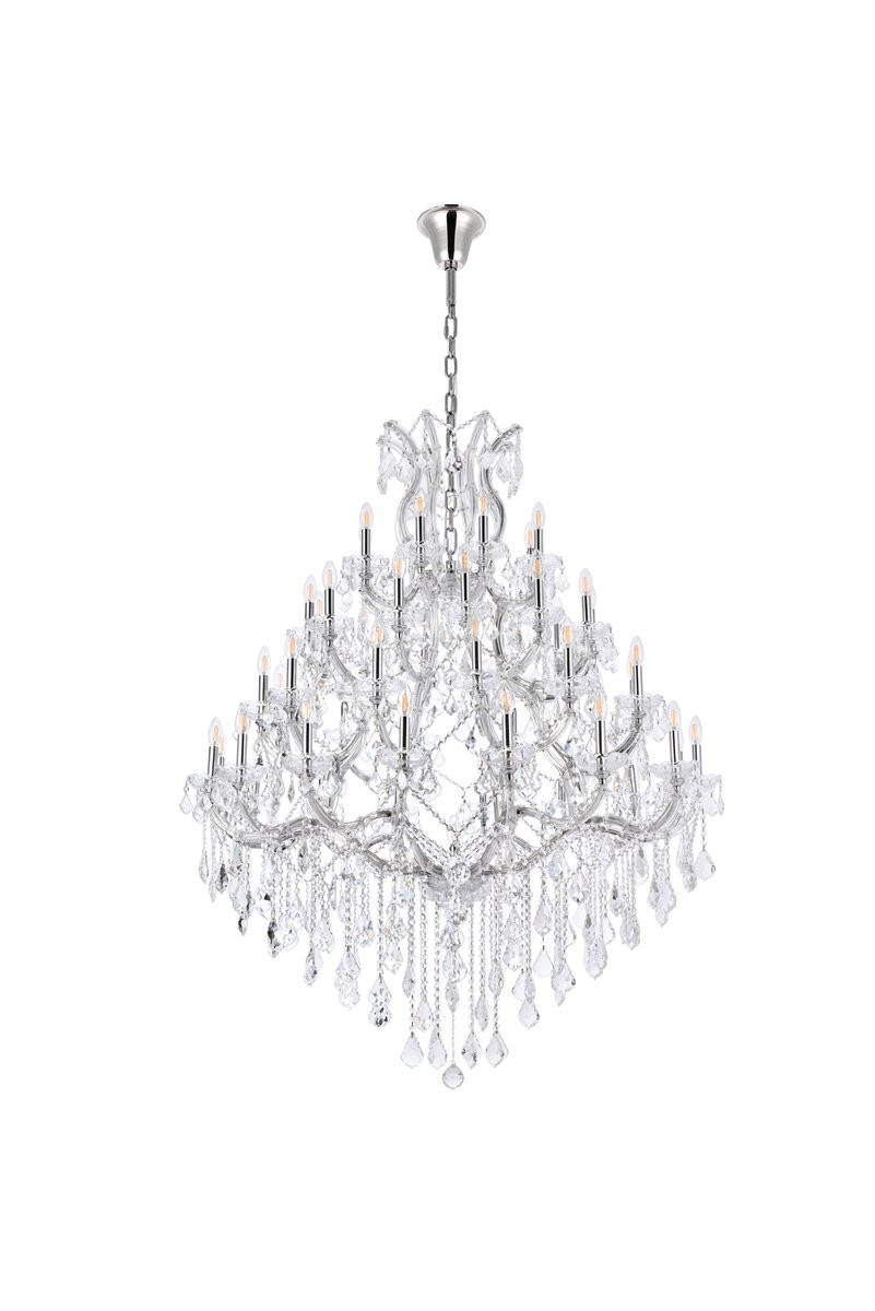 ELEGANT LIGHTING 2800G46C/RC  Maria Theresa 49-Light Foyer/Hallway, Chrome
