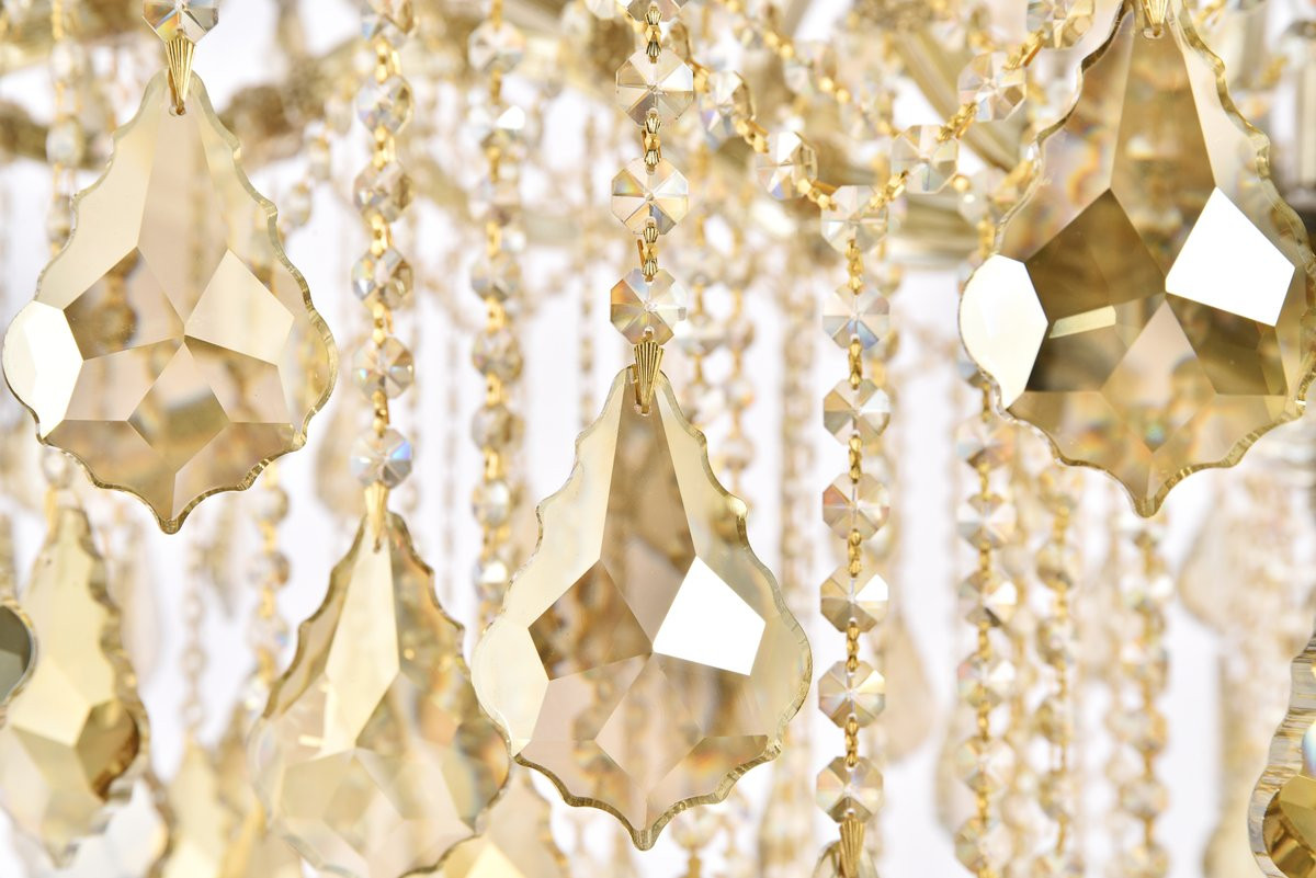 ELEGANT LIGHTING 2800G54GT-GT/RC  Maria Theresa 61-Light Foyer/Hallway, Golden Teak