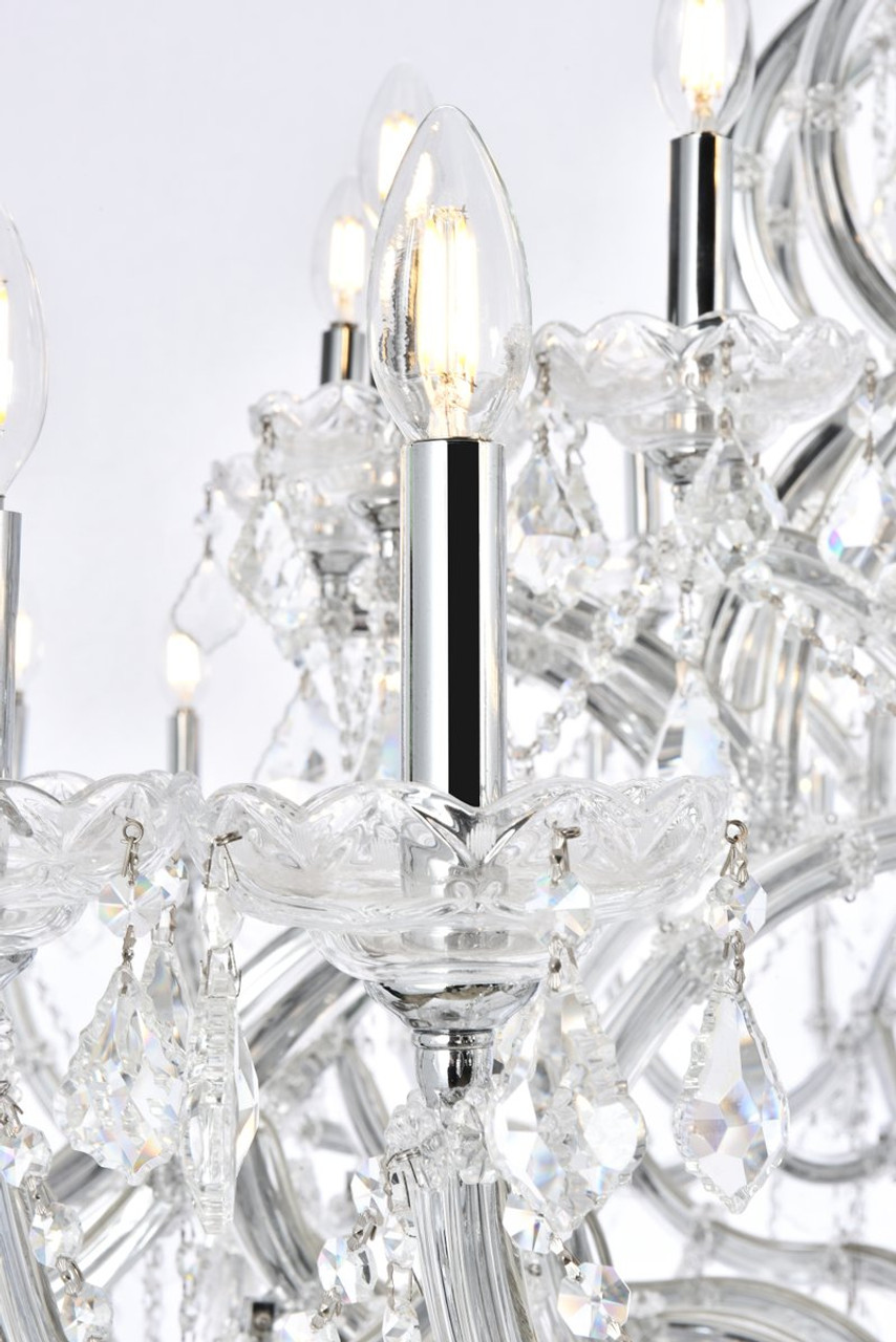 ELEGANT LIGHTING 2800G72C/RC  Maria Theresa 49-Light Foyer/Hallway, Chrome