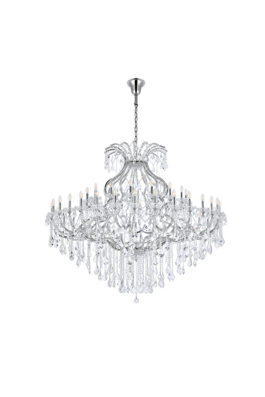 ELEGANT LIGHTING 2800G72C/RC  Maria Theresa 49-Light Foyer/Hallway, Chrome