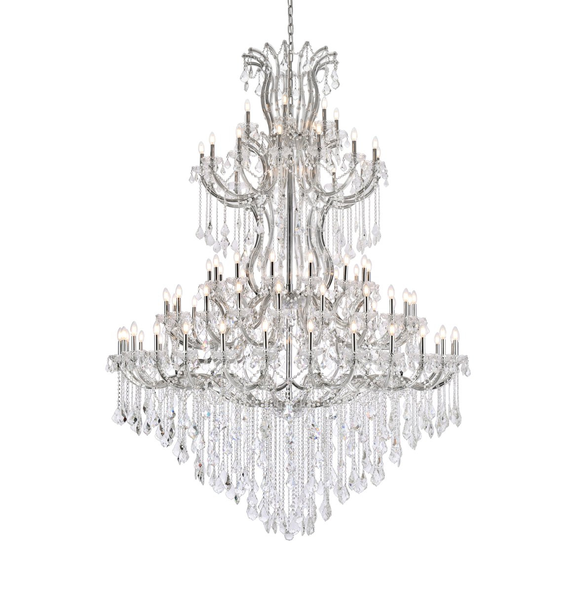 ELEGANT LIGHTING 2800G96C/RC  Maria Theresa 85-Light Foyer/Hallway, Chrome