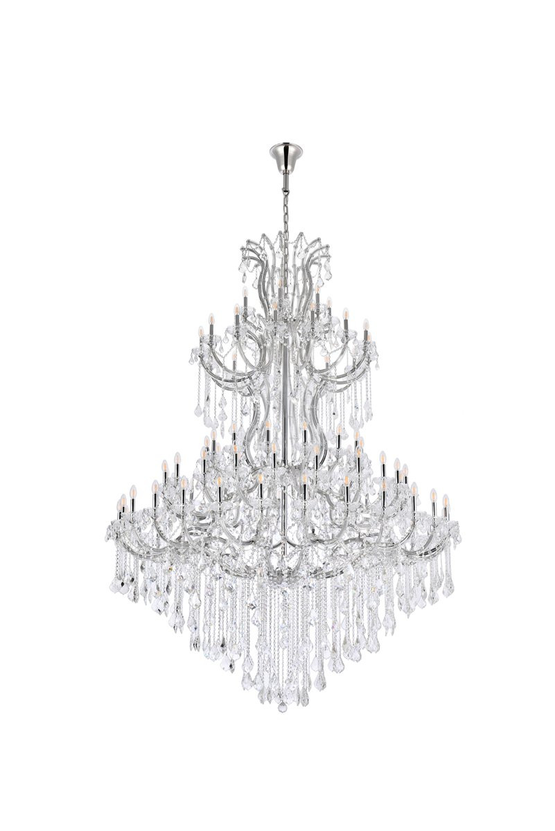 ELEGANT LIGHTING 2800G96C/RC  Maria Theresa 85-Light Foyer/Hallway, Chrome