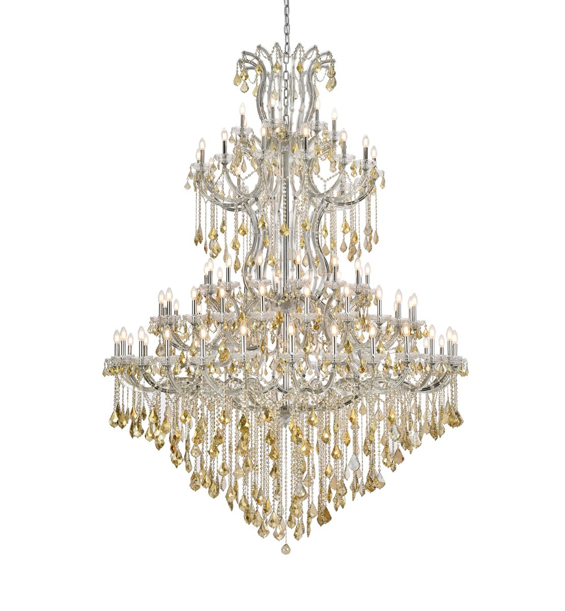 ELEGANT LIGHTING 2800G96C-GT/RC  Maria Theresa 85-Light Foyer/Hallway, Chrome