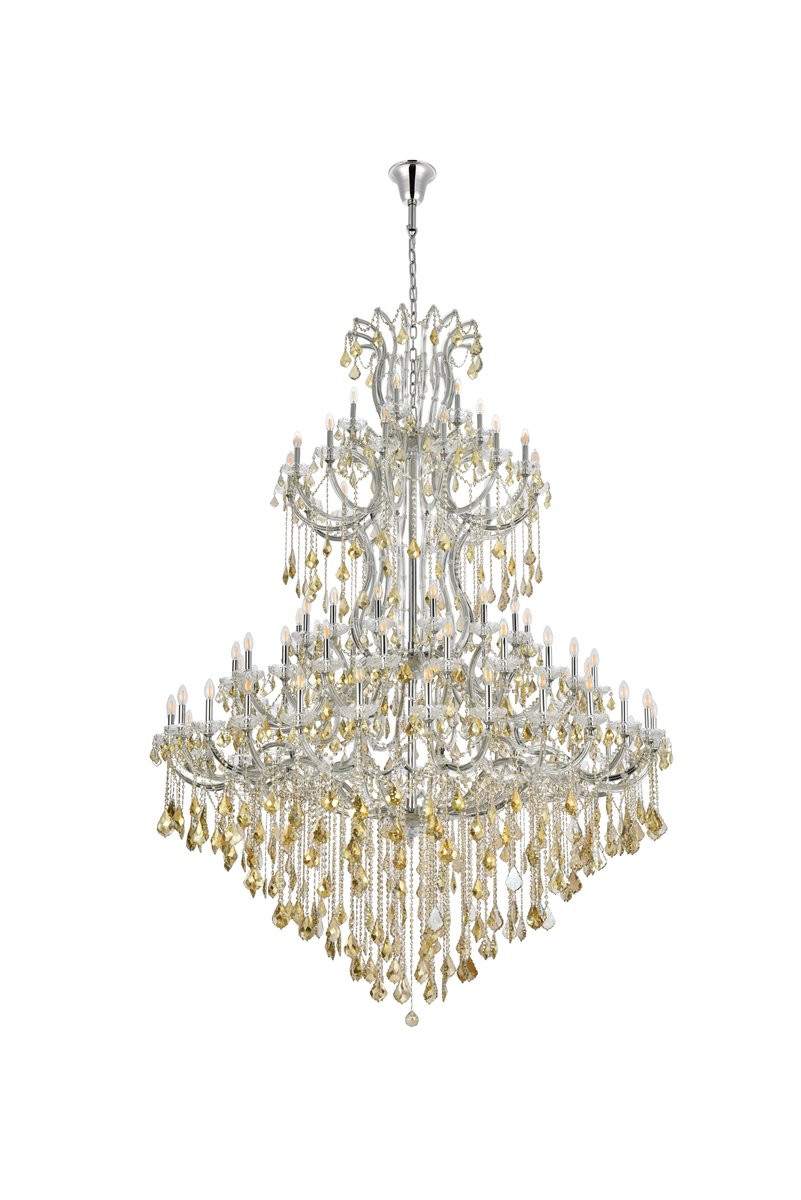 ELEGANT LIGHTING 2800G96C-GT/RC  Maria Theresa 85-Light Foyer/Hallway, Chrome