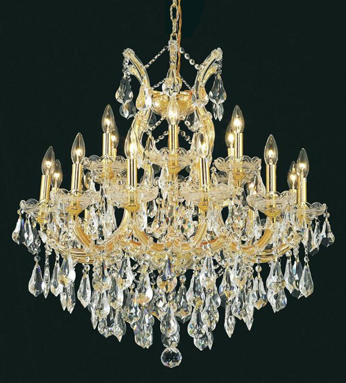 ELEGANT LIGHTING 2801D30G/RC  Maria Theresa 19-Light Dining Room, Gold