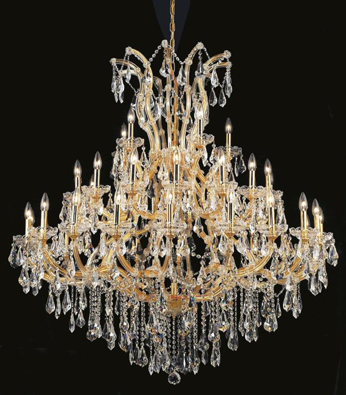 ELEGANT LIGHTING 2801G52G/RC  Maria Theresa 41-Light Foyer/Hallway, Gold
