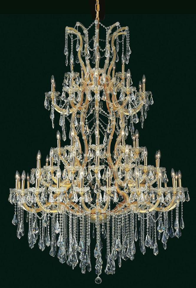 ELEGANT LIGHTING 2801G54G/RC  Maria Theresa 61-Light Foyer/Hallway, Gold