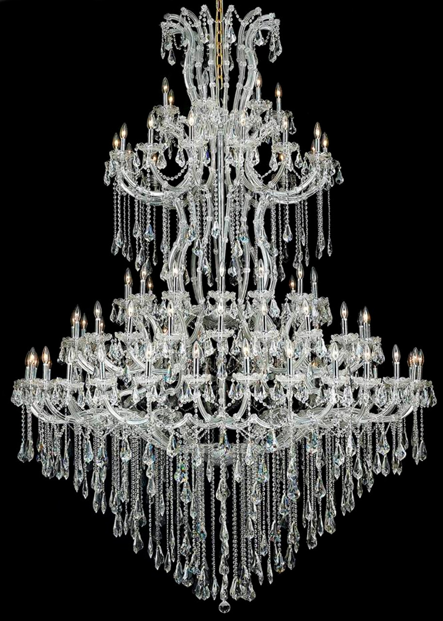 ELEGANT LIGHTING 2801G72C/RC  Maria Theresa 49-Light Foyer/Hallway, Chrome