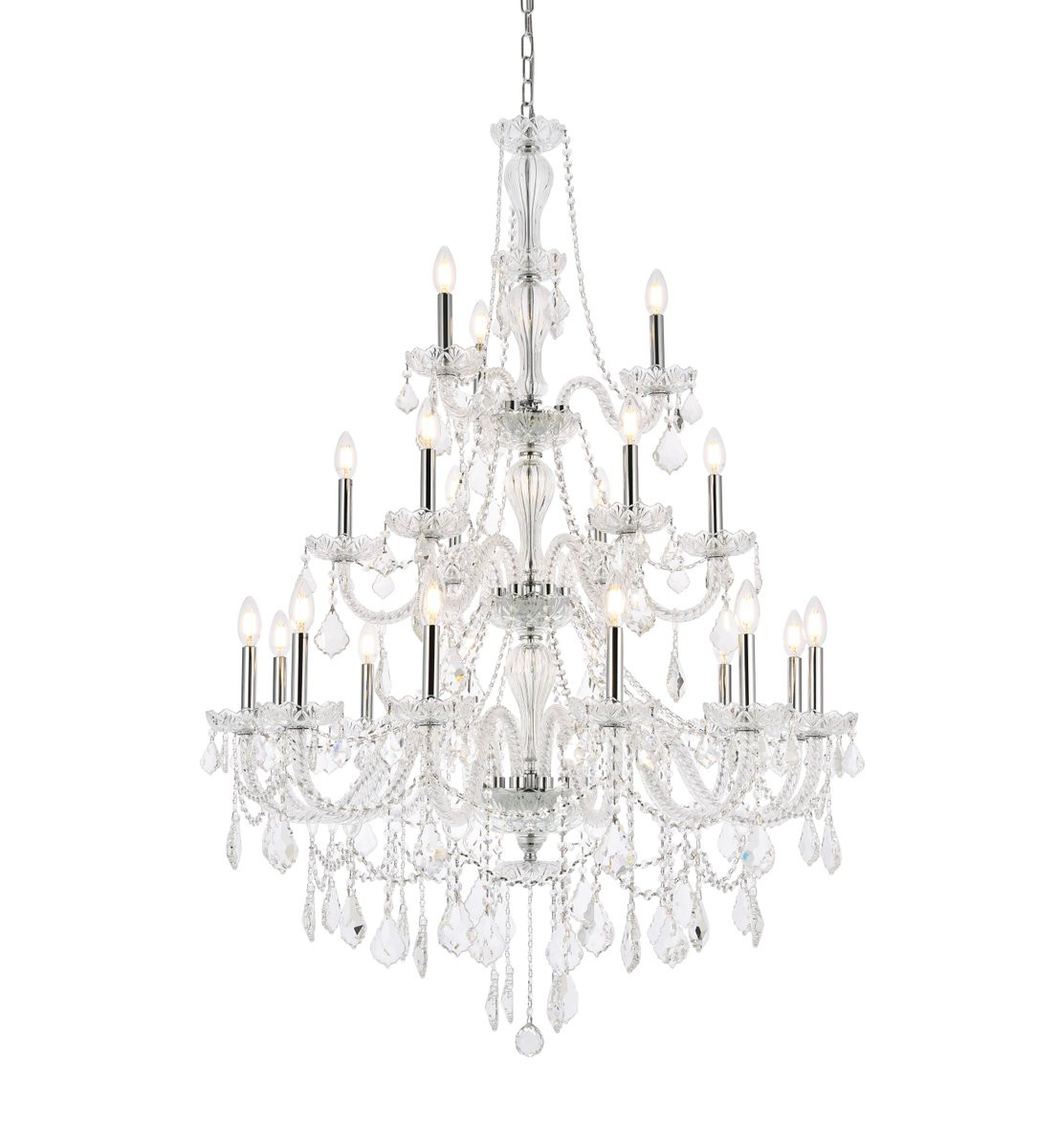 ELEGANT LIGHTING 7890G38C/RC  Giselle 21-Light Foyer/Hallway, Chrome