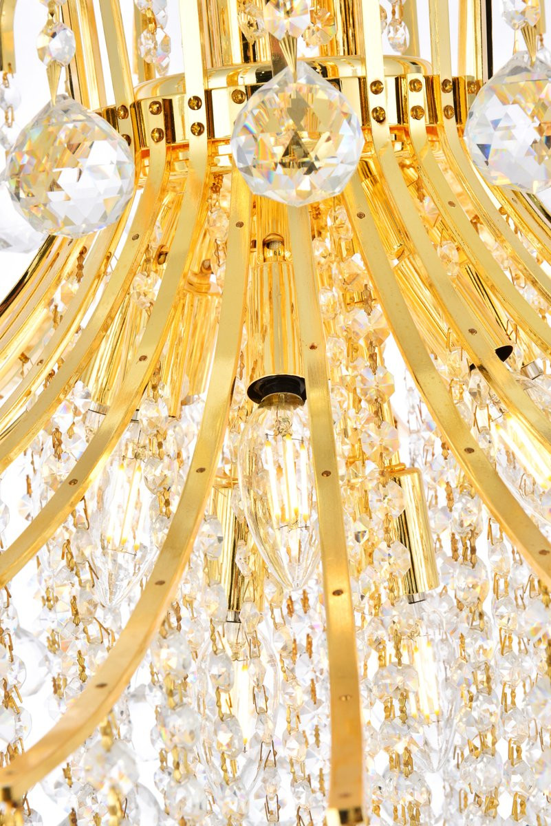 ELEGANT LIGHTING 8005G31G/RC  Toureg 15-Light Foyer/Hallway, Gold