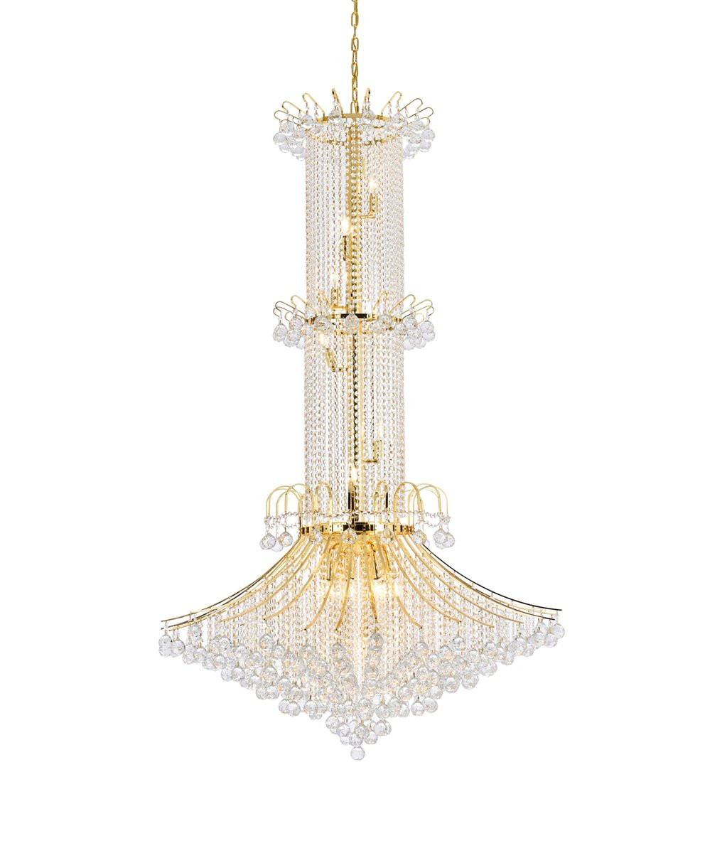 ELEGANT LIGHTING 8008G44G/RC  Toureg 20-Light Foyer/Hallway, Gold