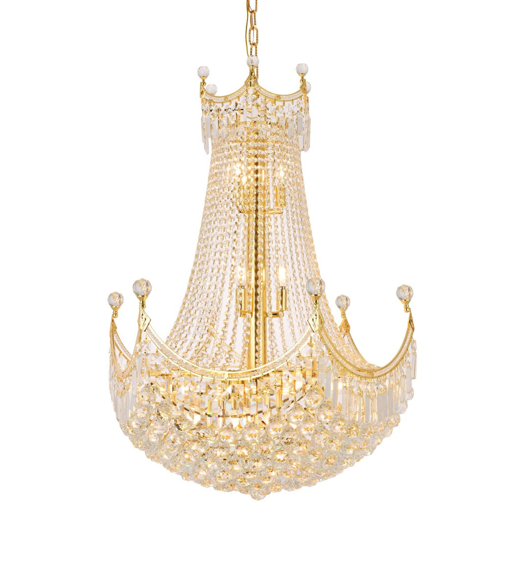 ELEGANT LIGHTING 8949D30G/RC  Corona 24-Light Dining Room, Gold