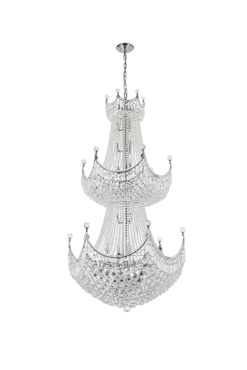 ELEGANT LIGHTING 8949G36C/RC  Corona 36-Light Foyer/Hallway, Chrome