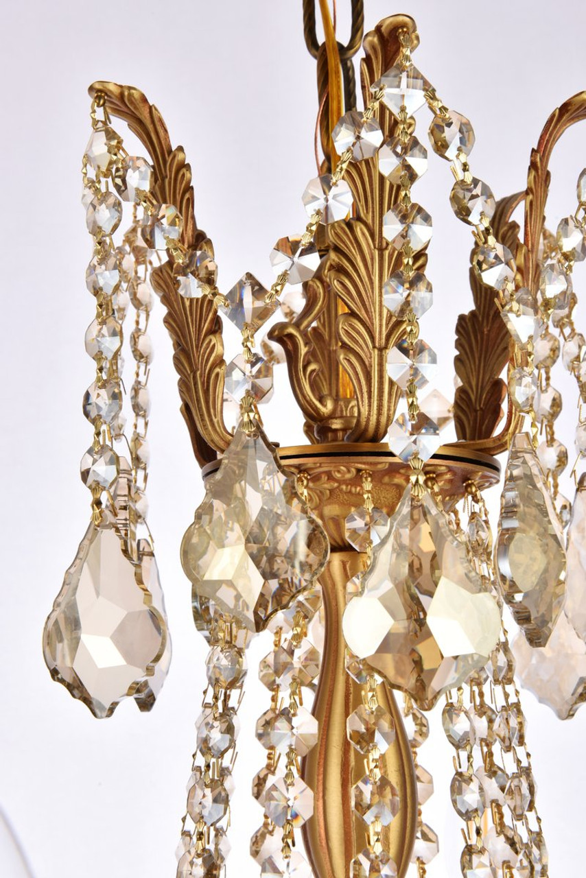 ELEGANT LIGHTING 9206D23FG-GT/RC  Rosalia 6-Light Dining Room, French Gold