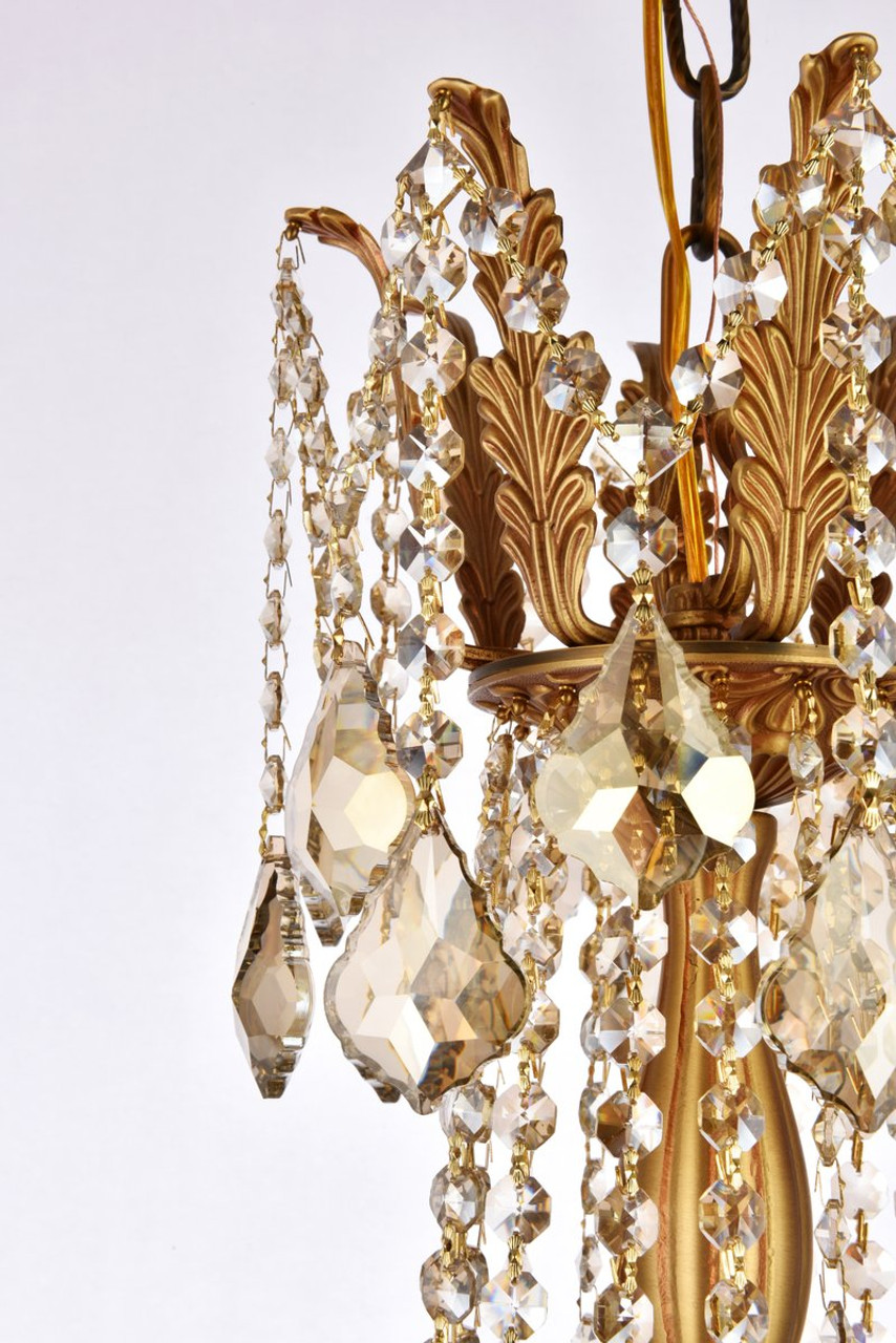 ELEGANT LIGHTING 9208D24FG-GT/RC  Rosalia 8-Light Dining Room, French Gold