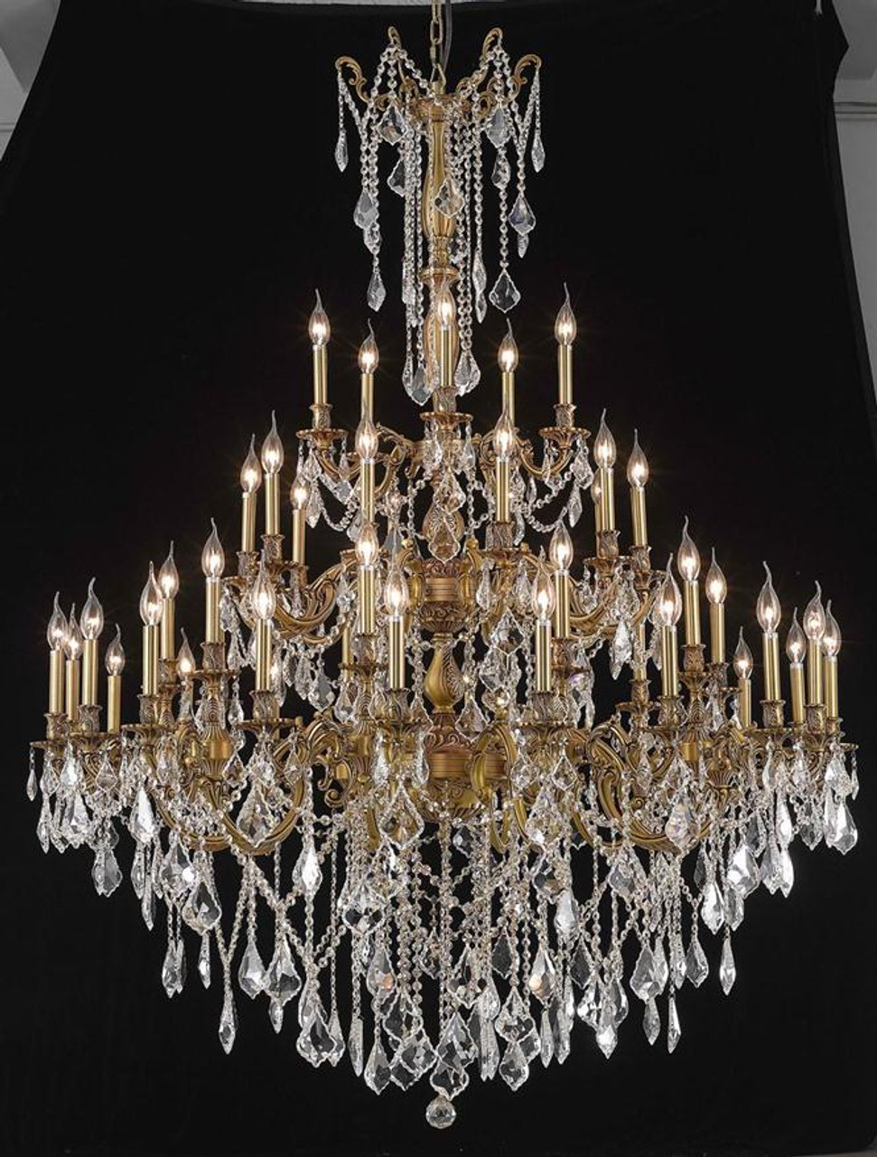 ELEGANT LIGHTING 9245G54FG/RC  Rosalia 45-Light Foyer/Hallway, French Gold