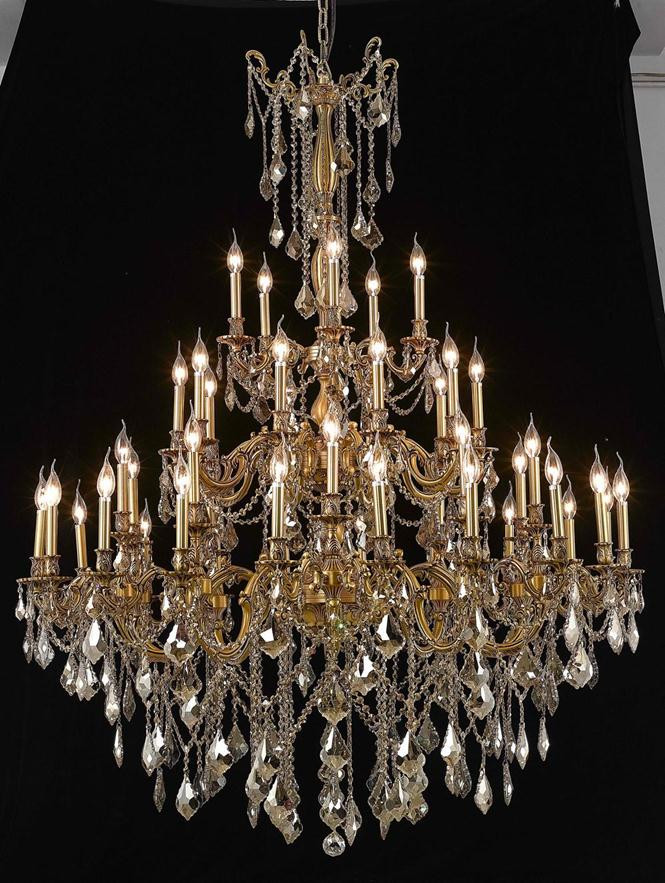 ELEGANT LIGHTING 9245G54FG-GT/RC  Rosalia 45-Light Foyer/Hallway, French Gold