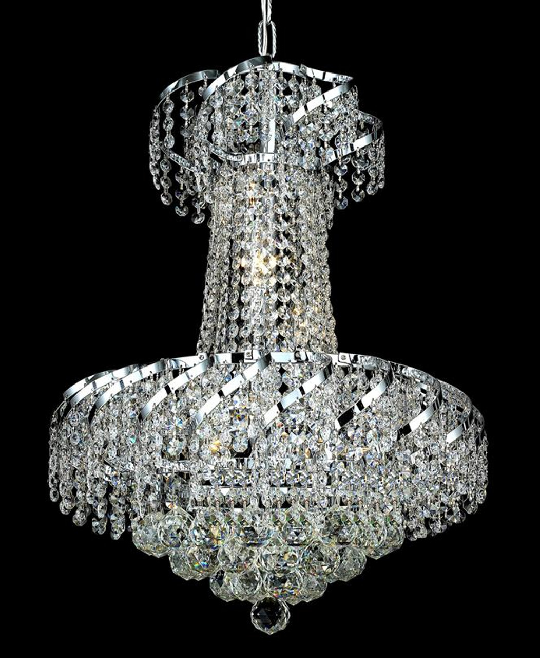 ELEGANT LIGHTING ECA1D18C/RC  Belenus 6-Light Dining Room, Chrome