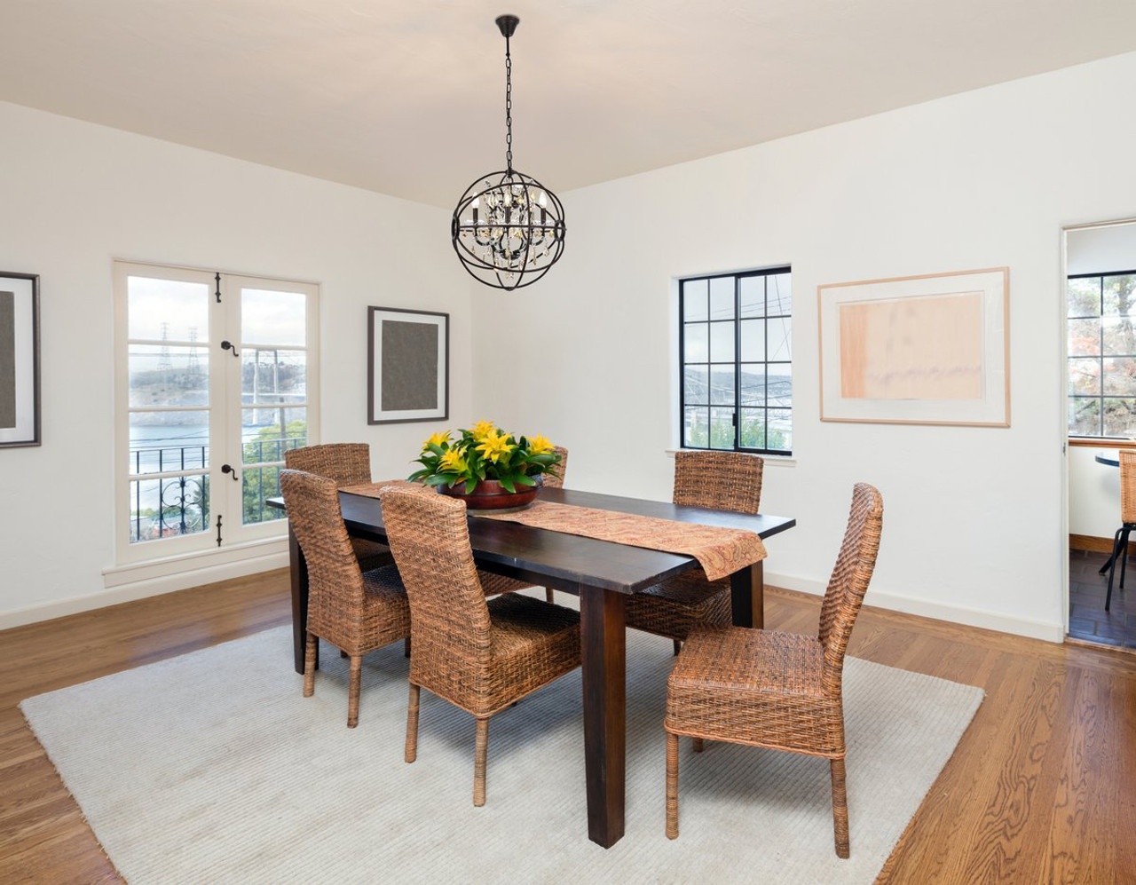 ELEGANT LIGHTING 1130D20DB-GT/RC  Geneva 5-Light Pendant lamp, Dark Bronze ELEGANT LIGHTING 1130D20DB-GT/RC  Geneva 5-Light Pendant lamp, Dark Bronze