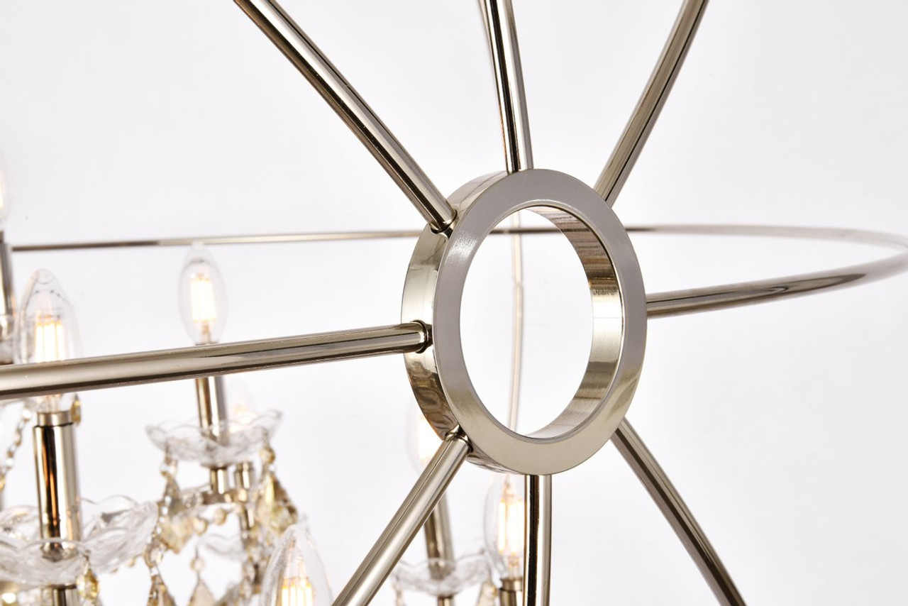 ELEGANT LIGHTING 1130G60PN-GT/RC  Geneva 25-Light Pendant lamp, Polished nickel ELEGANT LIGHTING 1130G60PN-GT/RC  Geneva 25-Light Pendant lamp, Polished nickel