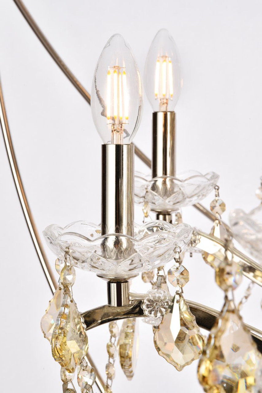 ELEGANT LIGHTING 1130G60PN-GT/RC  Geneva 25-Light Pendant lamp, Polished nickel ELEGANT LIGHTING 1130G60PN-GT/RC  Geneva 25-Light Pendant lamp, Polished nickel