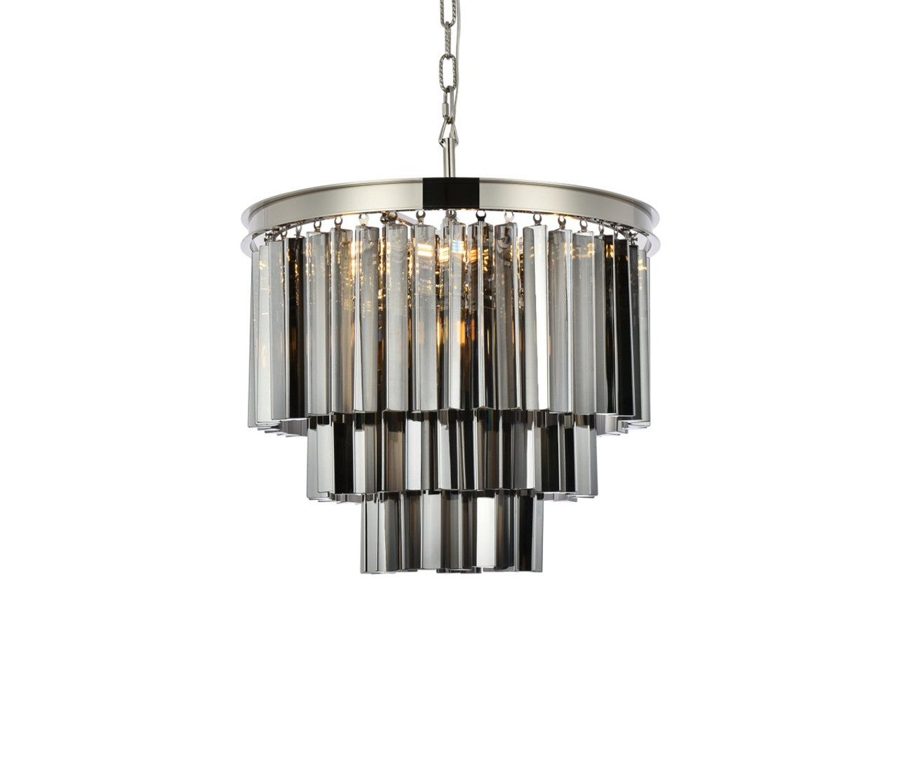 ELEGANT LIGHTING 1201D20PN-SS/RC  Sydney 9-Light Pendant lamp, Polished nickel ELEGANT LIGHTING 1201D20PN-SS/RC  Sydney 9-Light Pendant lamp, Polished nickel