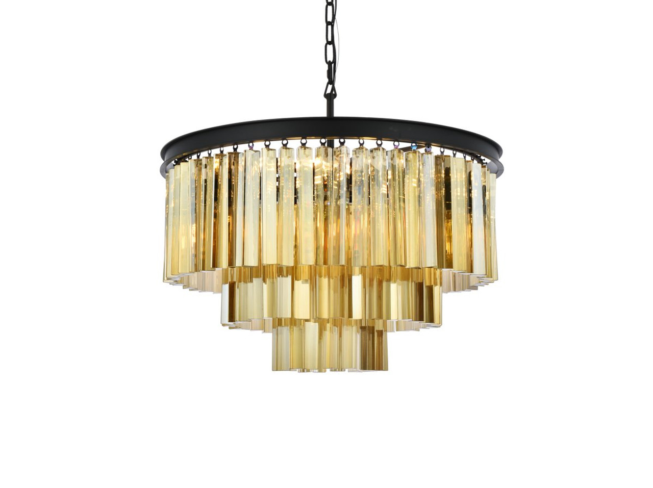 ELEGANT LIGHTING 1201D26MB-GT/RC  Sydney 9-Light Pendant lamp, Mocha Brown