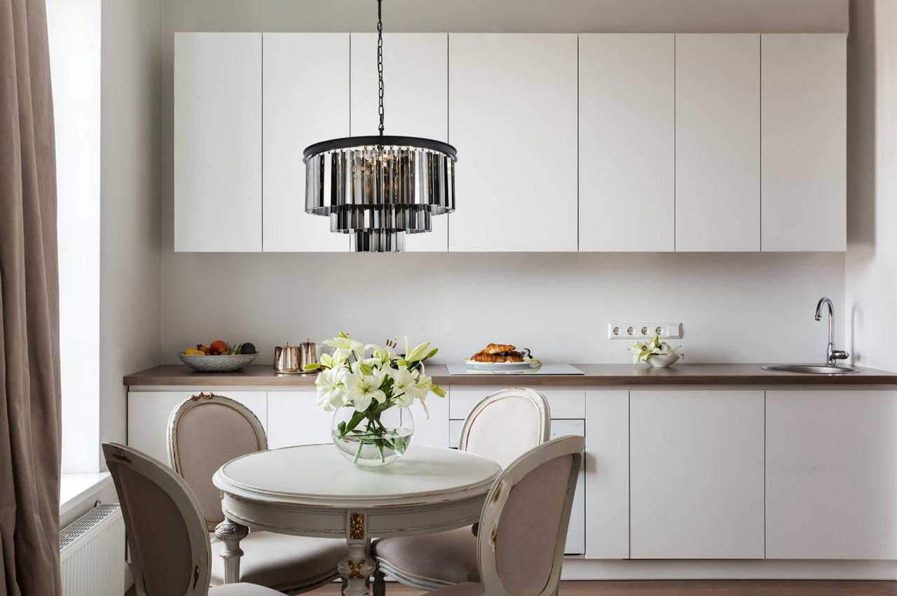 ELEGANT LIGHTING 1201D26MB-SS/RC  Sydney 9-Light Pendant lamp, Mocha Brown ELEGANT LIGHTING 1201D26MB-SS/RC  Sydney 9-Light Pendant lamp, Mocha Brown