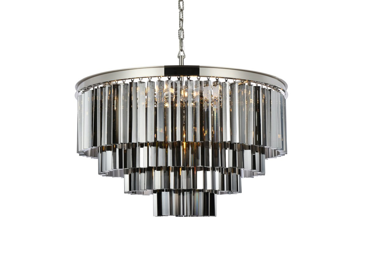 ELEGANT LIGHTING 1201D32PN-SS/RC  Sydney 17-Light Pendant lamp, Polished nickel