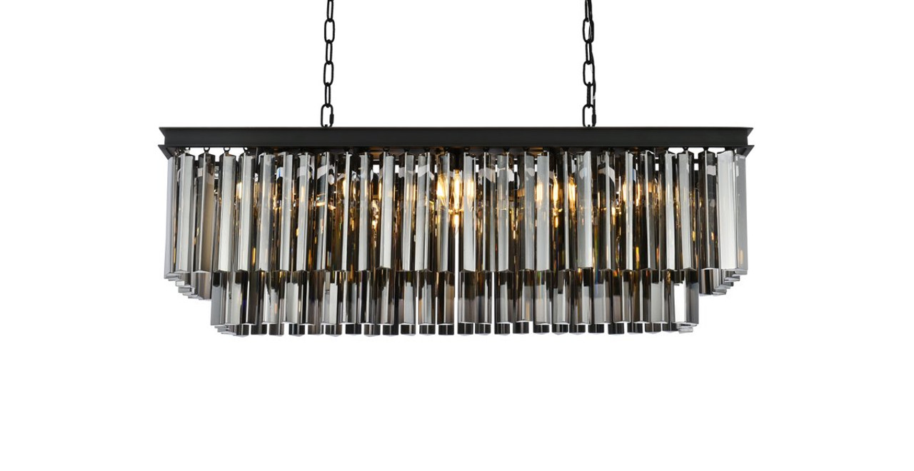 ELEGANT LIGHTING 1202D40MB-SS/RC  Sydney 12-Light Pendant lamp, Mocha Brown