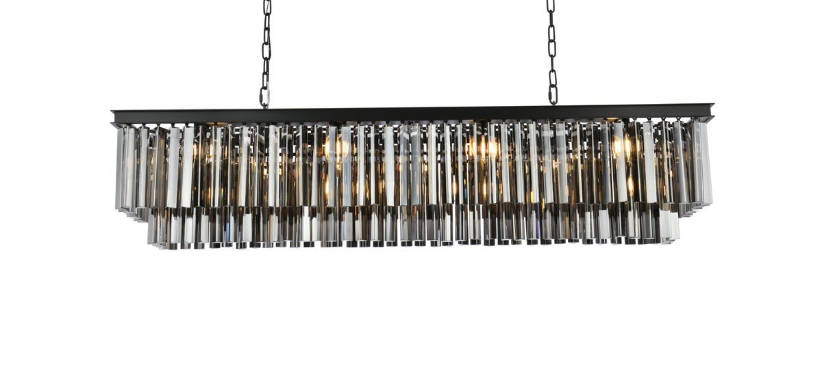 ELEGANT LIGHTING 1202D60MB-SS/RC  Sydney 12-Light Pendant lamp, Mocha Brown