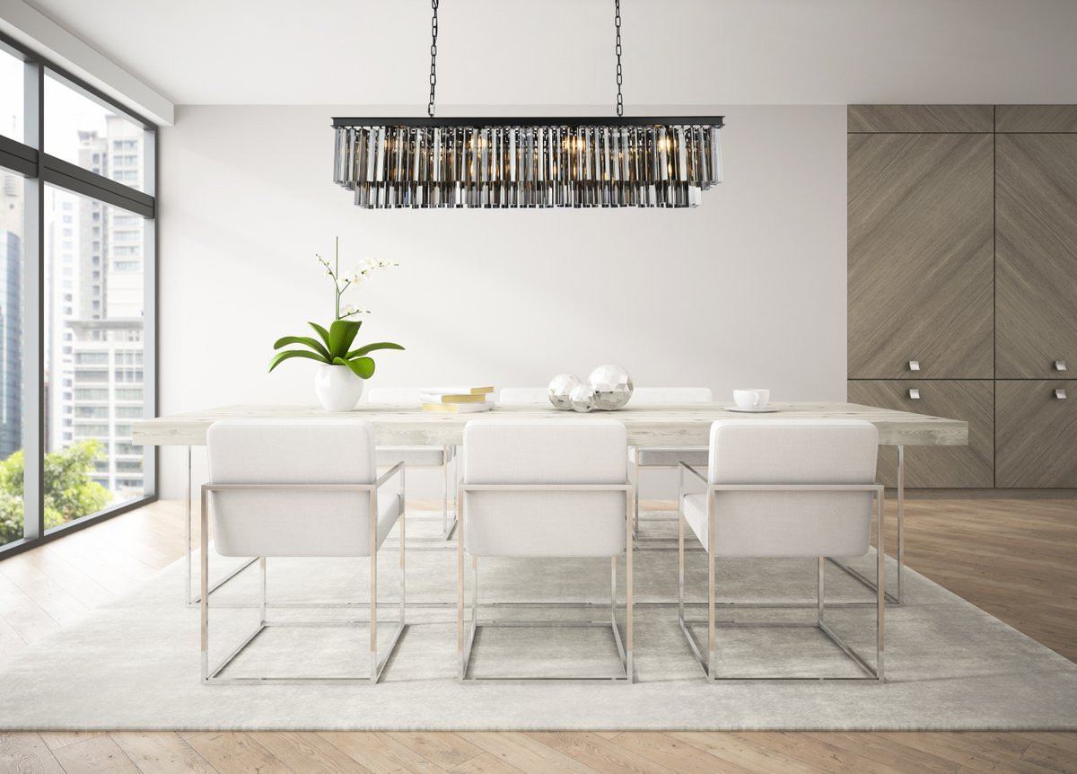 ELEGANT LIGHTING 1202D60MB-SS/RC  Sydney 12-Light Pendant lamp, Mocha Brown