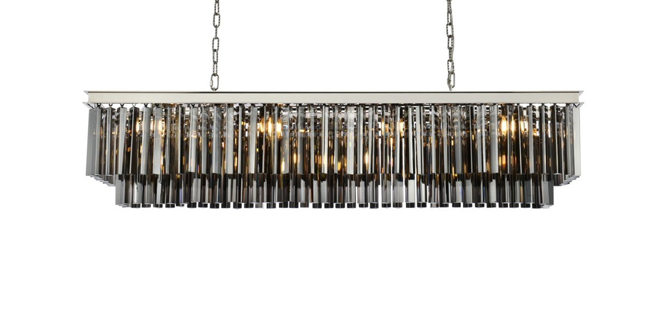 ELEGANT LIGHTING 1202D60PN-SS/RC  Sydney 12-Light Pendant lamp, Polished nickel