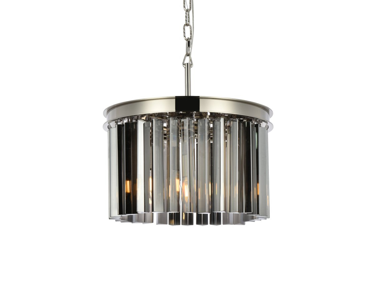 ELEGANT LIGHTING 1208D16PN-SS/RC  Sydney 3-Light Pendant lamp, Polished nickel