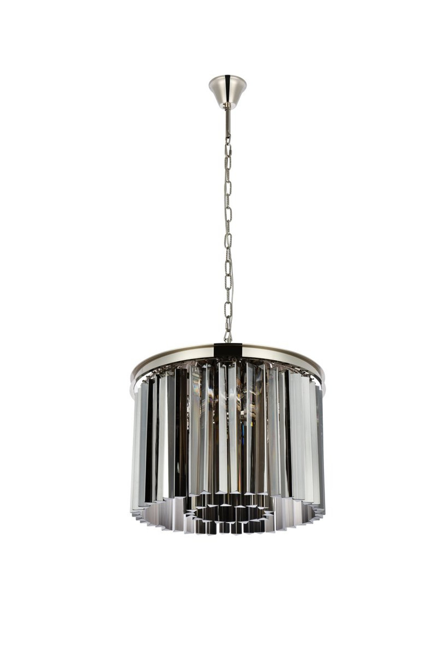 ELEGANT LIGHTING 1208D20PN-SS/RC  Sydney 6-Light Pendant lamp, Polished nickel