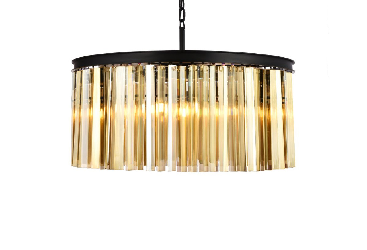 ELEGANT LIGHTING 1208D31MB-GT/RC  Sydney 8-Light Pendant lamp, Mocha Brown