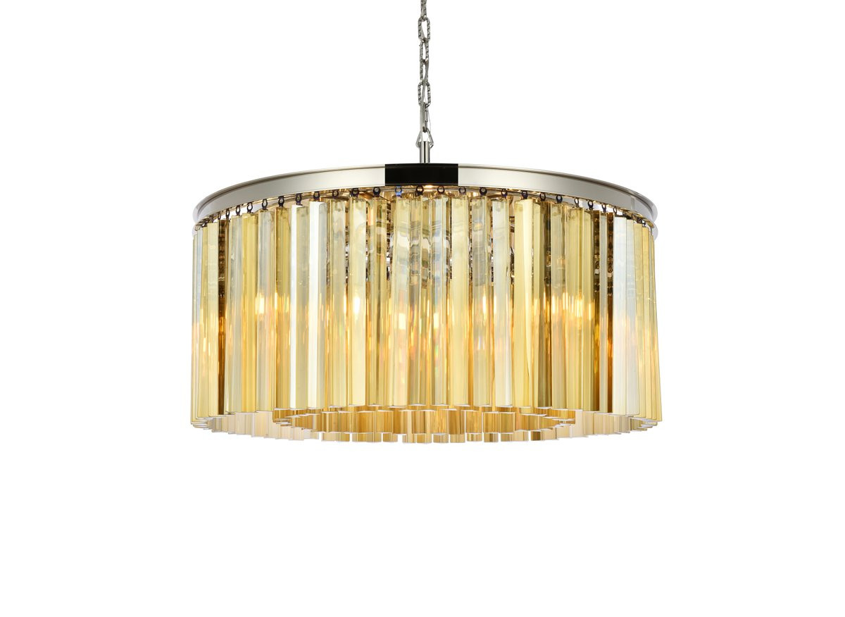 ELEGANT LIGHTING 1208D31PN-GT/RC  Sydney 8-Light Pendant lamp, Polished nickel