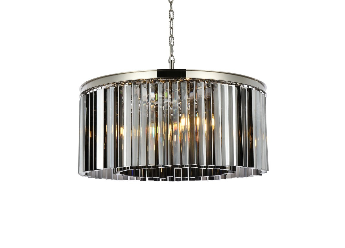 ELEGANT LIGHTING 1208D31PN-SS/RC  Sydney 8-Light Pendant lamp, Polished nickel
