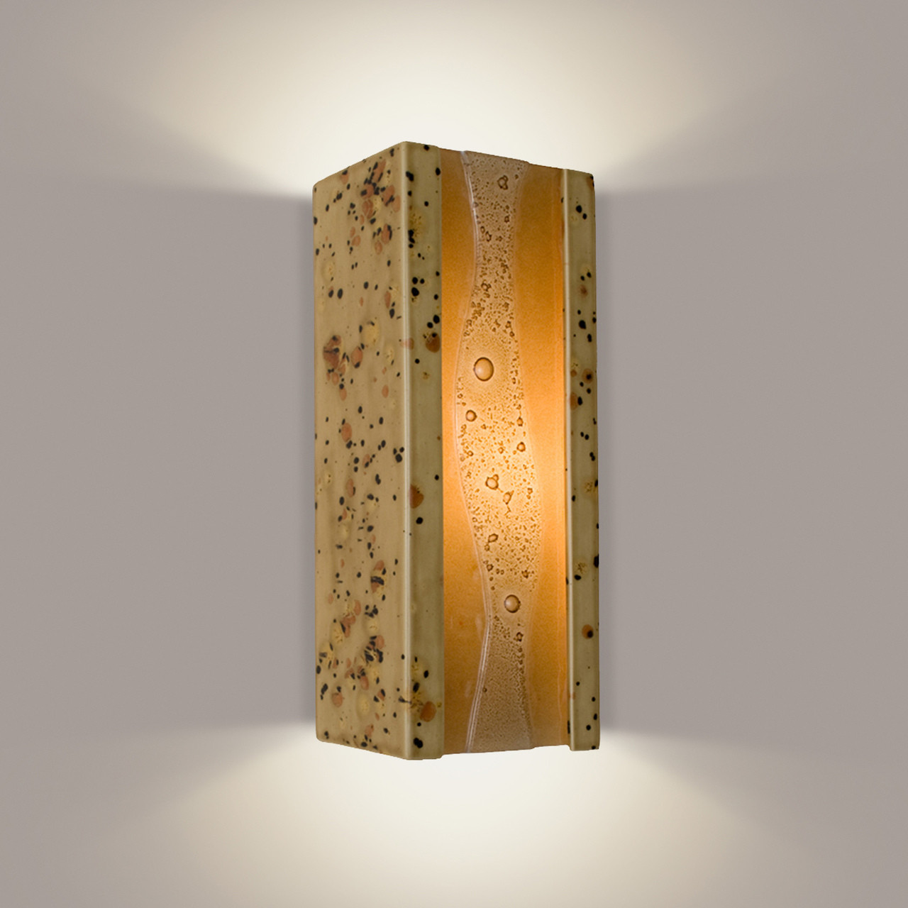 A19 Lighting RE116-SS-CM 1-Light Bubbly Wall Sconce Sandstorm and Caramel