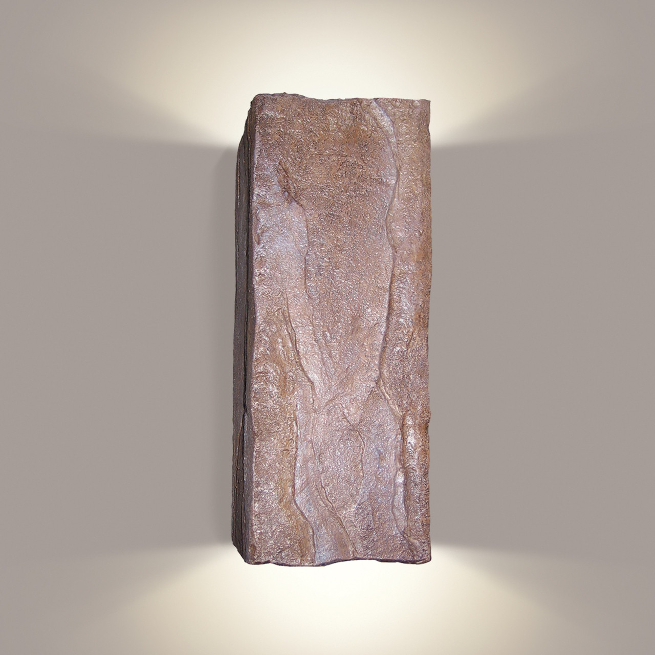 A19 Lighting N18031-BR 1-Light Stone Wall Sconce Brown