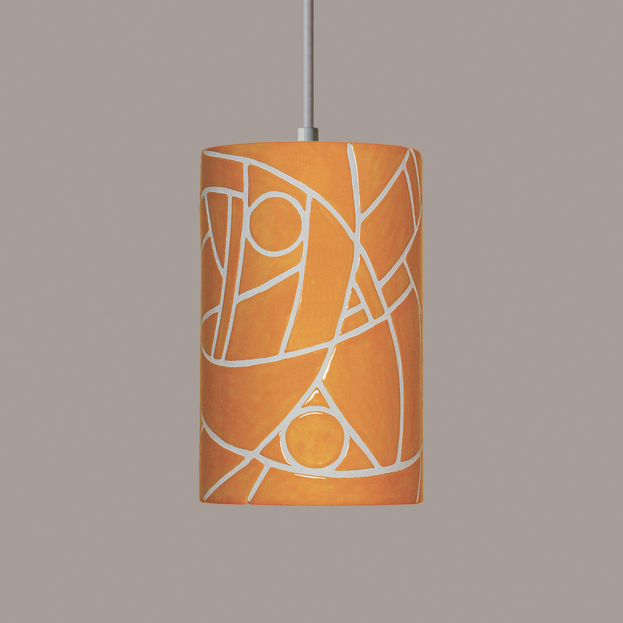 A19 Lighting PM20303-SY-BCC 1-Light Picasso Pendant Sunflower Yellow (Black Cord & Canopy)