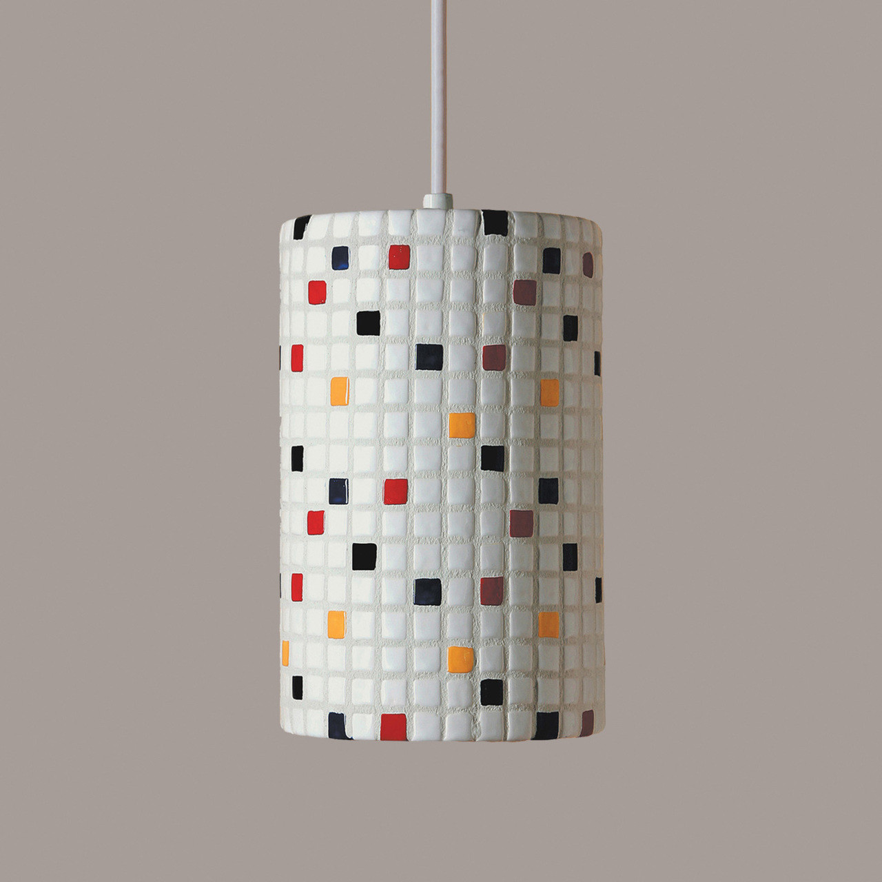 A19 Lighting PM20308-MU-BCC 1-Light Confetti Pendant Multicolor (Black Cord & Canopy)