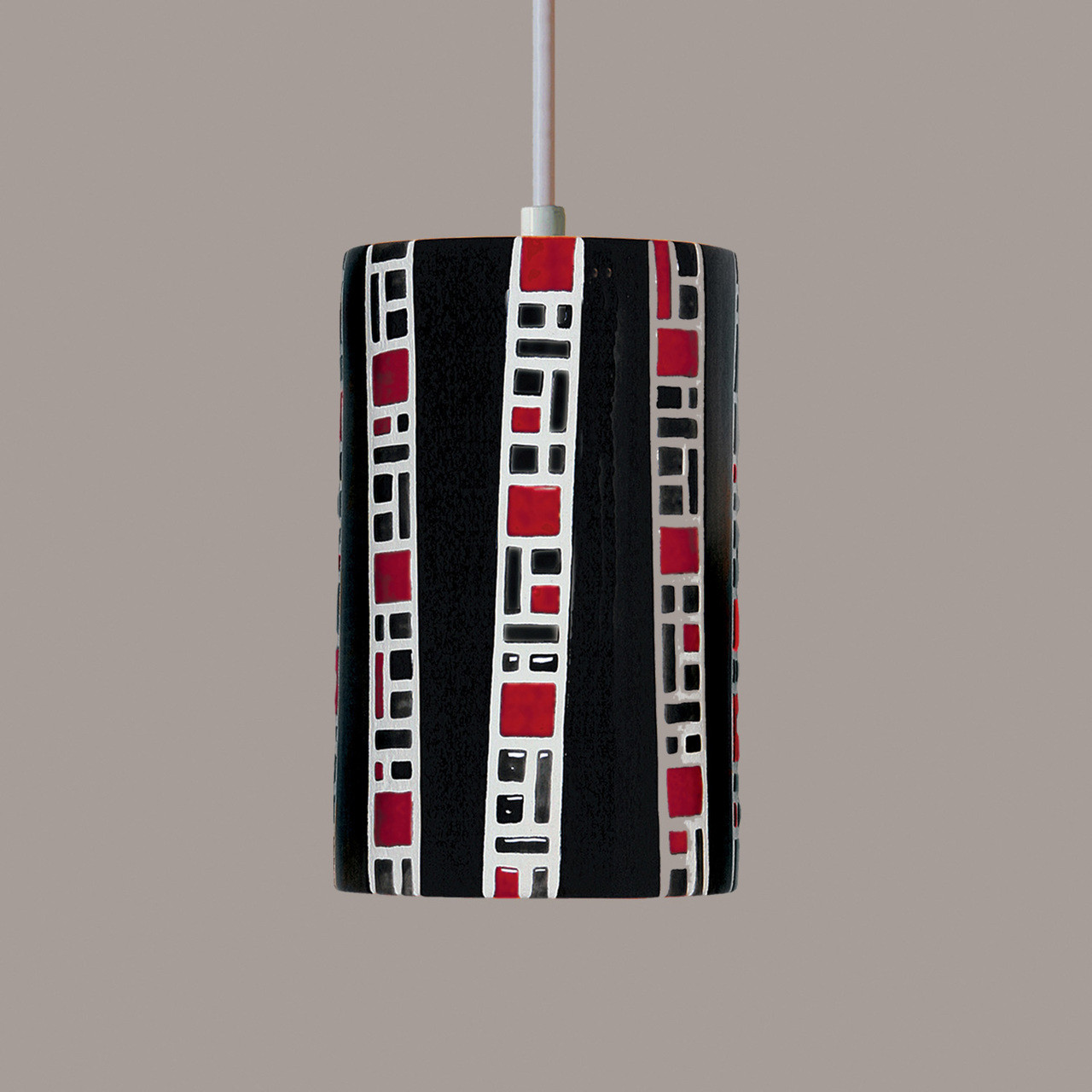 A19 Lighting PM20310-BL-WCC 1-Light Ladders Pendant Black (White Cord & Canopy)